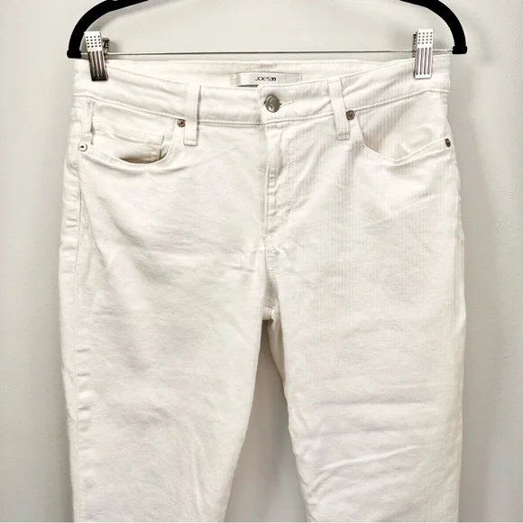 Joe's Jeans White Cuffed 24” Cropped Capri Denim Pants - Picture 5 of 14